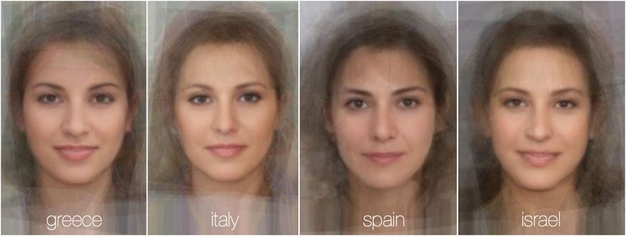 Ученые нашли 40 типичных лиц девушек разных национальностей