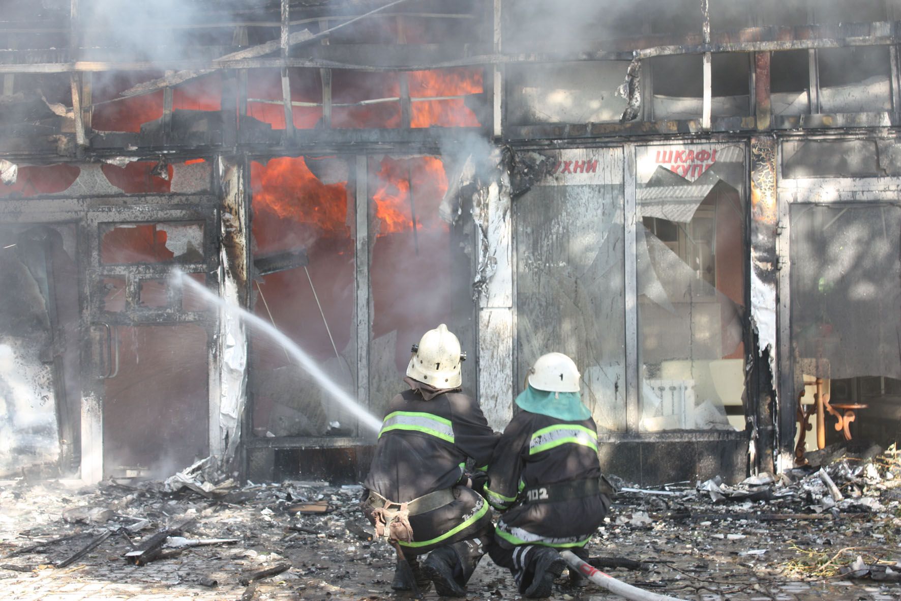 Пожежа на ринку в Донецьку загасили