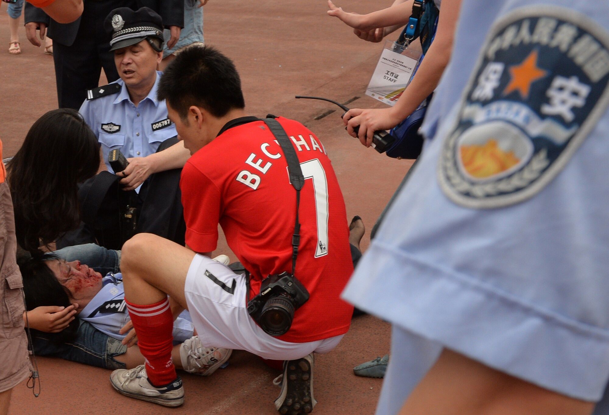 Бекхэм спровоцировал массовую давку в Шанхае. Фото
