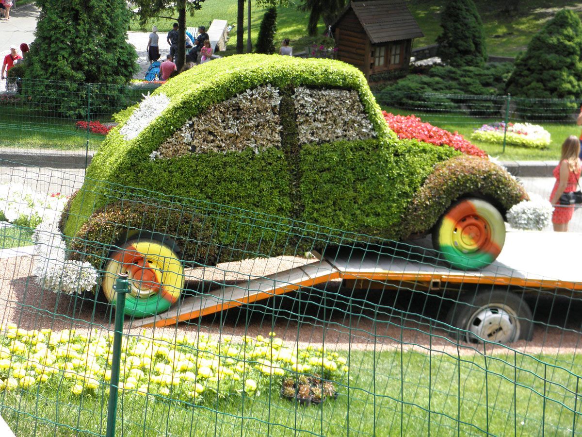 Шины, фары, петуния и бегония: выставка зеленых авто