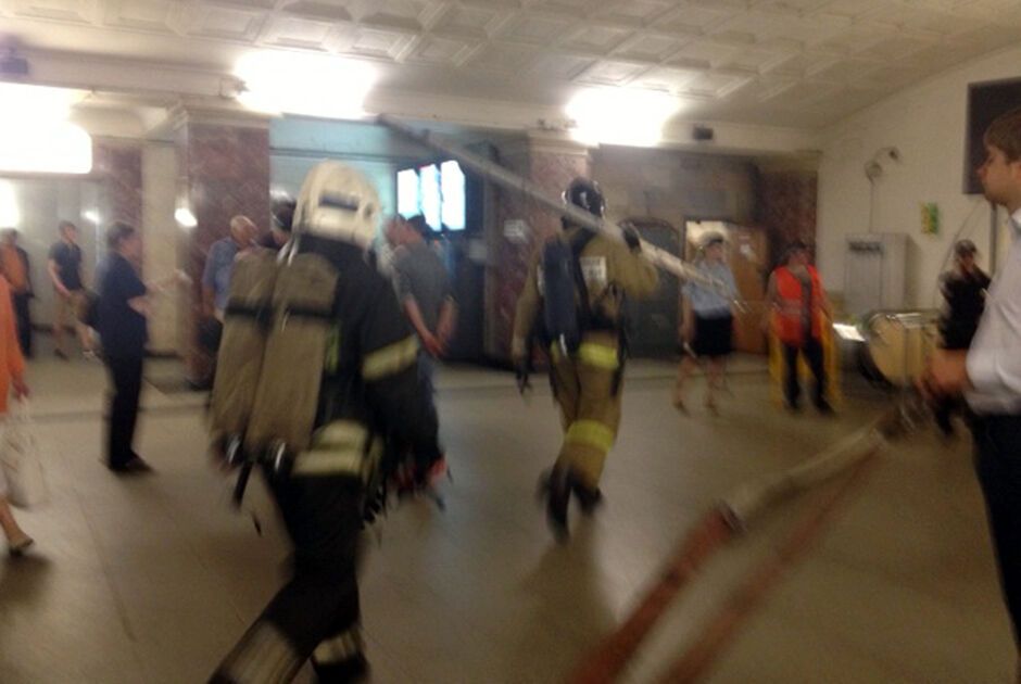 В Москве горело метро