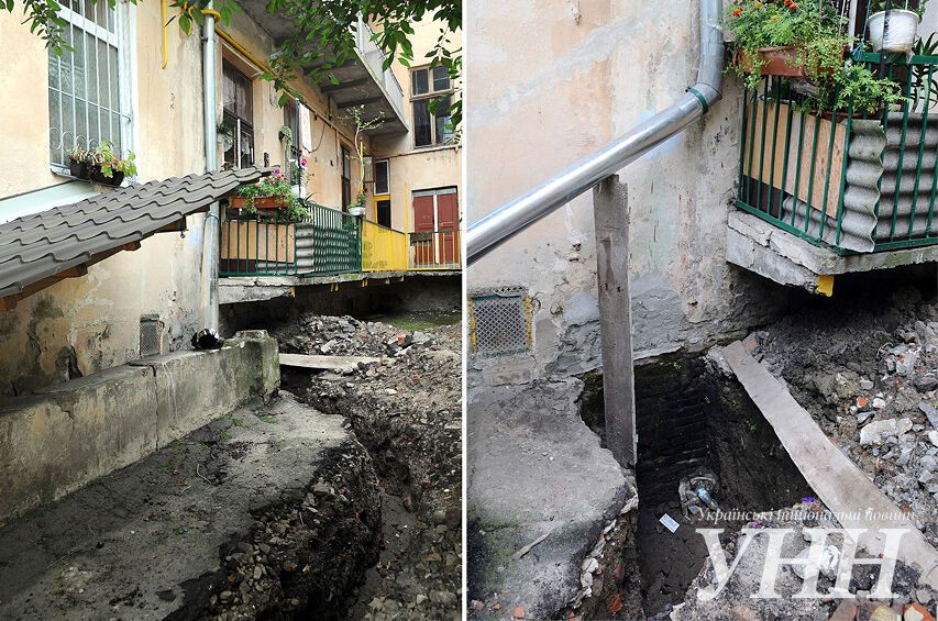 В центре Львова вода почти разрушила исторический дом