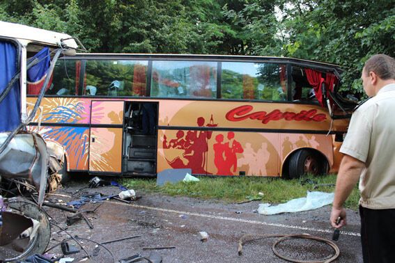 В жуткое ДТП на Волыни попал болгарский автобус