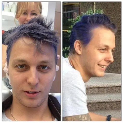 Шуфрич-младший покрасил волосы в синий цвет