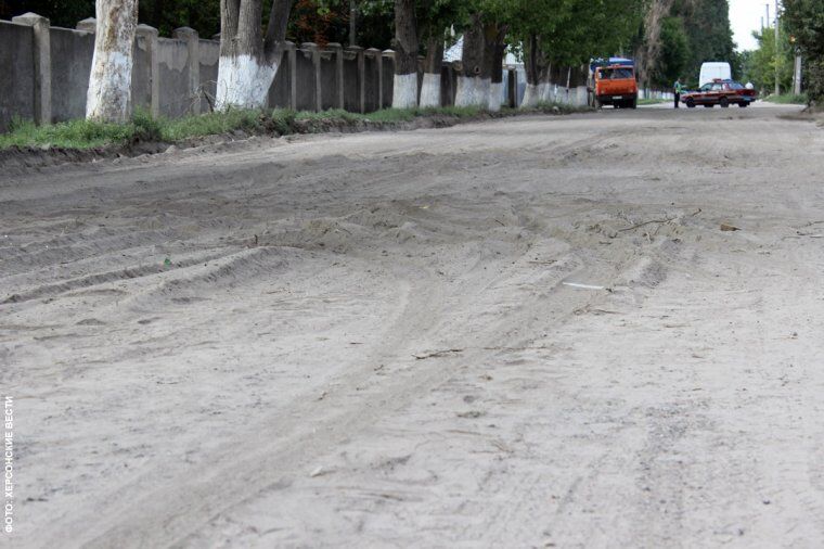 Херсонцы в знак протеста перекрыли дорогу диваном