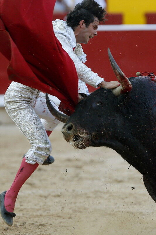 В испанской Памплоне прошел традиционный забег быков: есть раненые