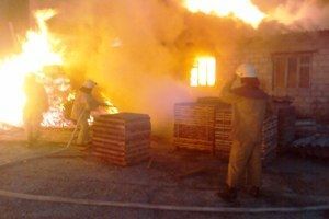 На Киевщине горел деревообрабатывающий завод