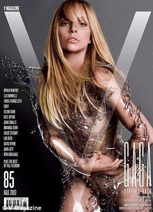 Тощая Леди Гага сверкает ребрами для V magazine