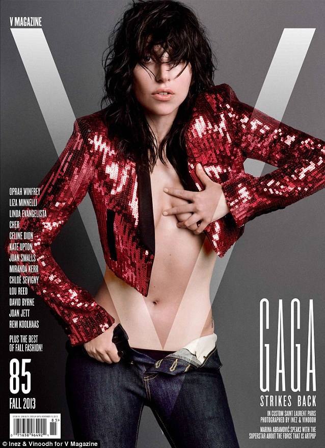 Тощая Леди Гага сверкает ребрами для V magazine