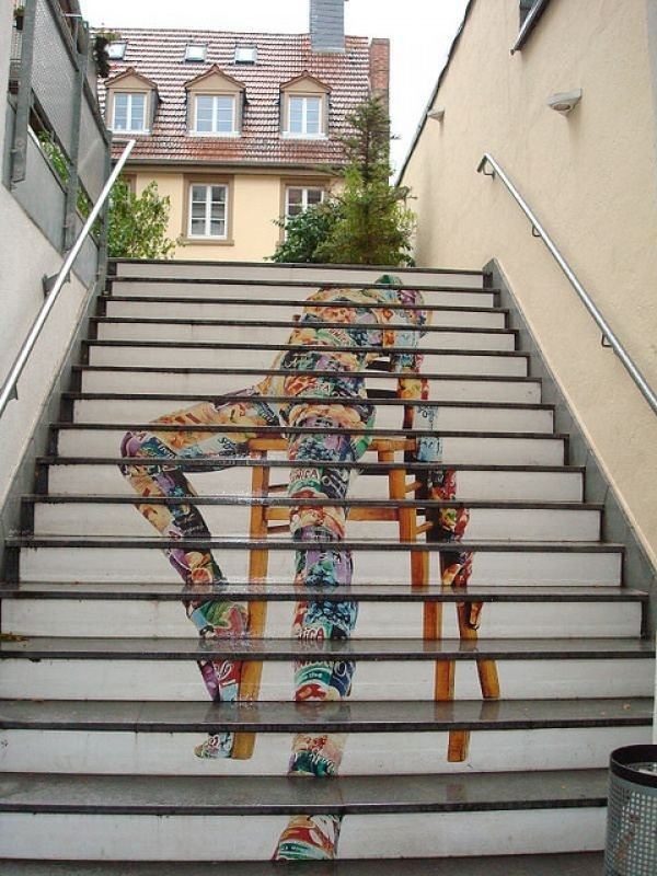 Стріт-арт на сходинках
