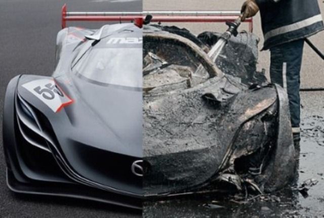 Top Gear сожгла единственную в мире Mazda Furai