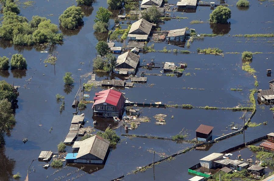 Наводнение в России: уровень воды в Амуре бьет все рекорды