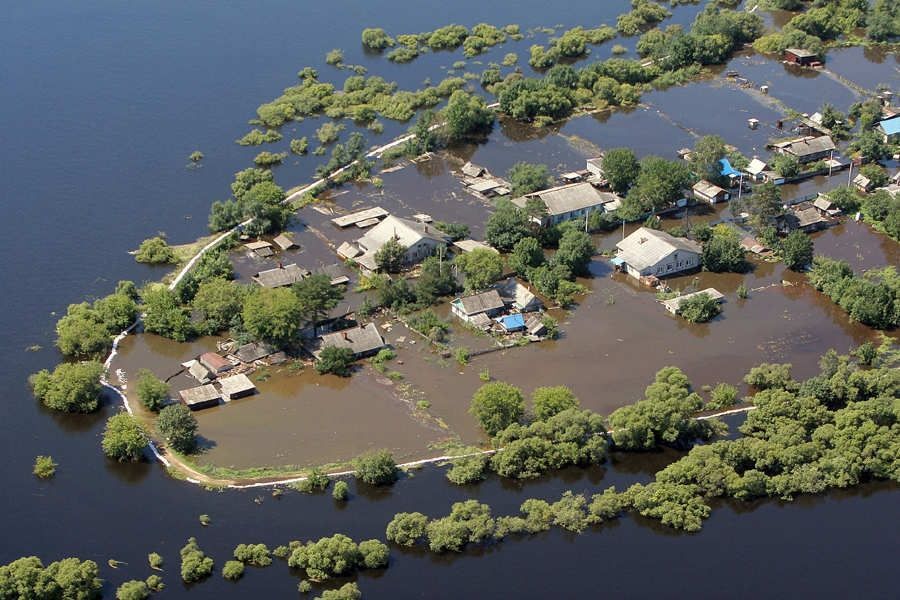 Наводнение в России: уровень воды в Амуре бьет все рекорды