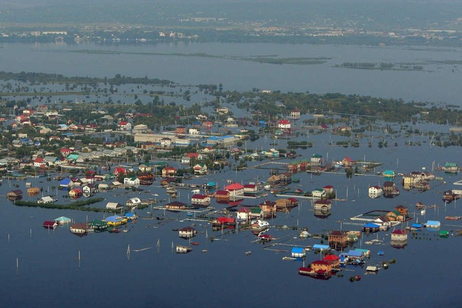 Повінь в Росії: рівень води в Амурі б'є всі рекорди