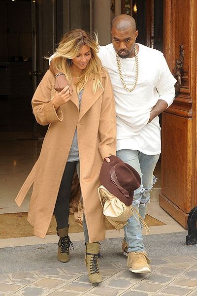 Канье Уэст и Ким Кардашян приехали на Неделю моды в Париже