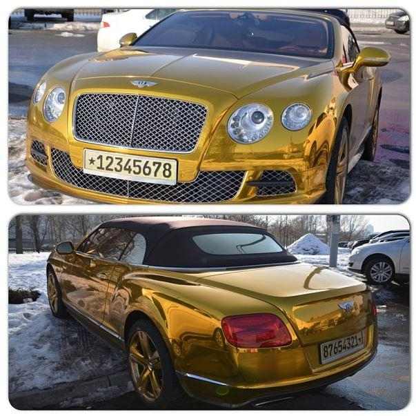 По Европе колесит золотой Bentley с донецкими номерами