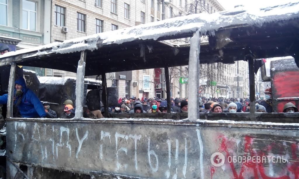 Протестующие вновь подошли вплотную к "Беркуту"