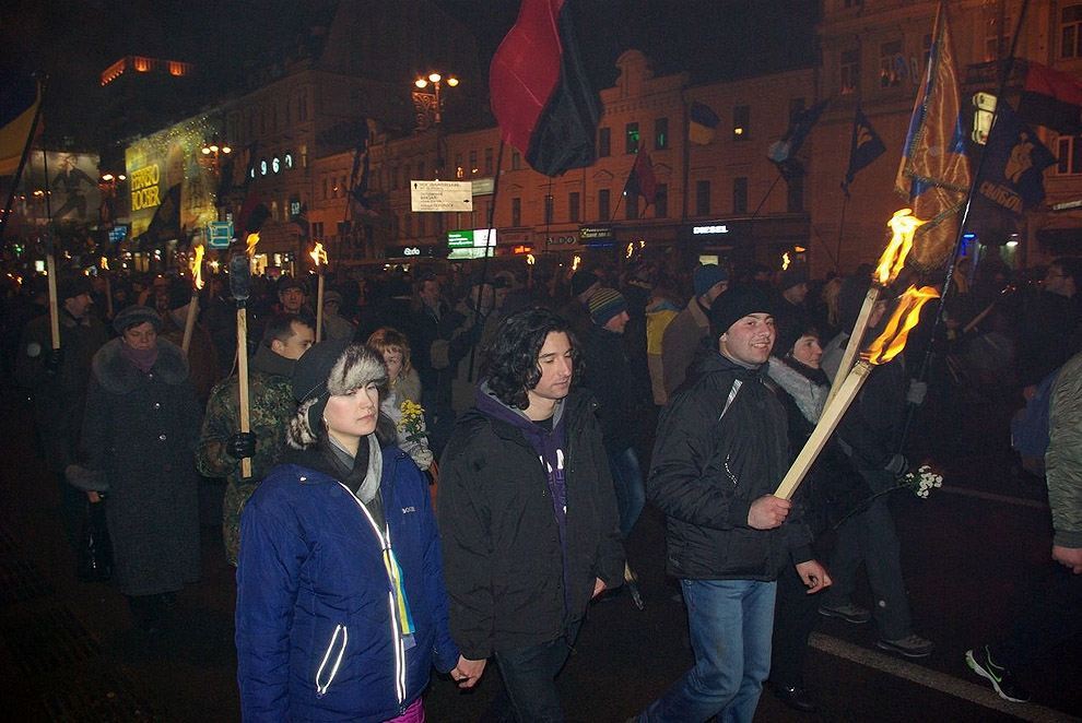 Факельное шествие с бандеровцами