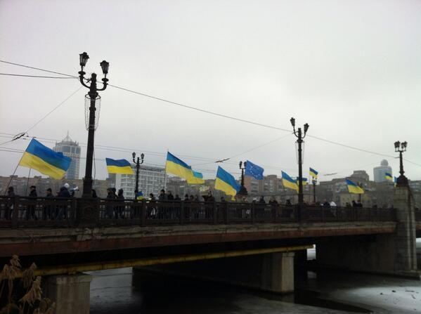 В Донецке протестуют евромайдановцы