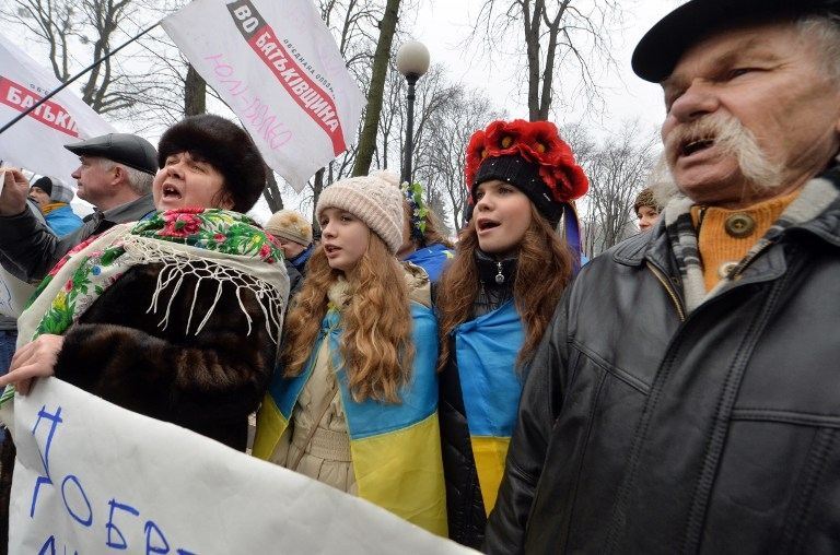 Пісні, колядки і кутя на Евромайдане