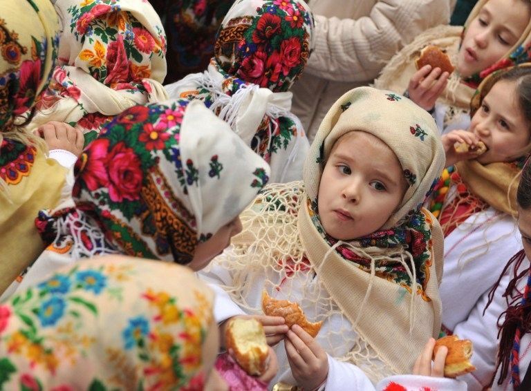 Пісні, колядки і кутя на Евромайдане