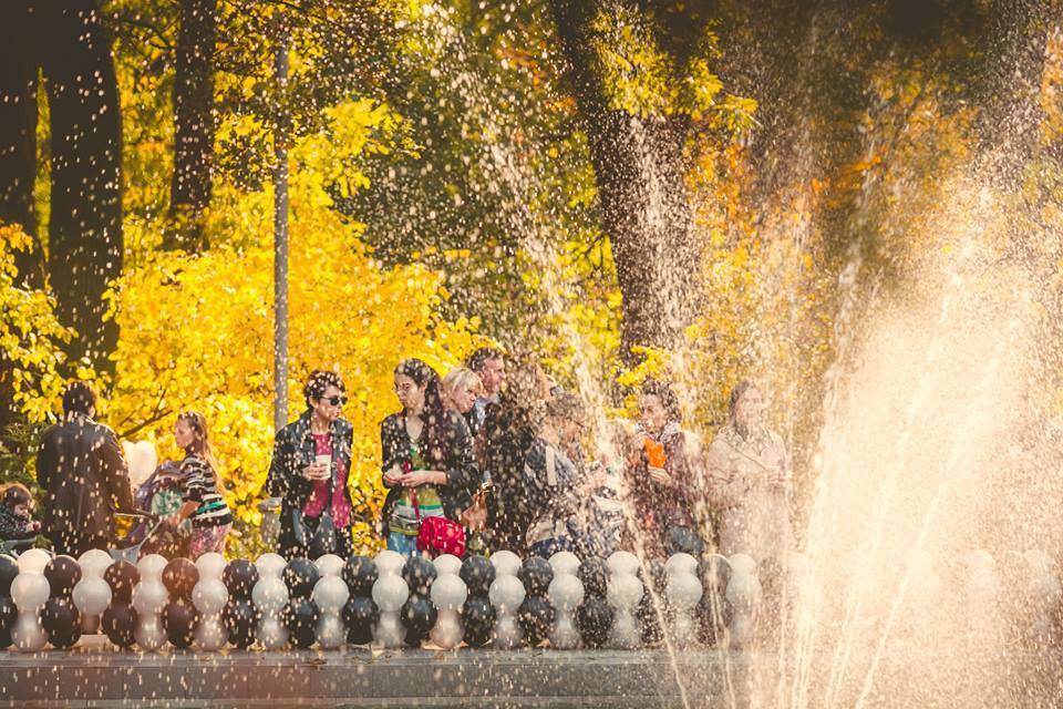 В киевском ботсаду неожиданно заработал фонтан
