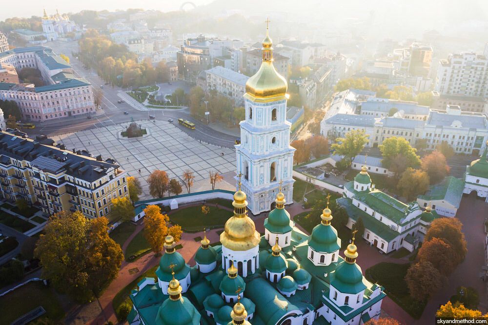 В сети появились осенние фото Киева с высоты птичьего полета