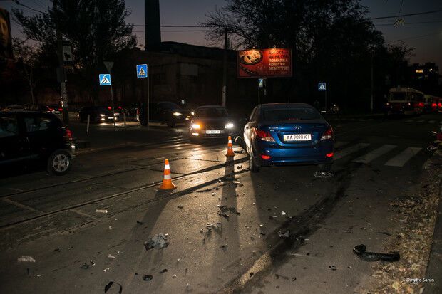 В Киеве милицейская машина попала в ДТП