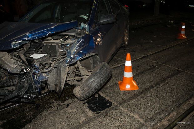 В Киеве милицейская машина попала в ДТП