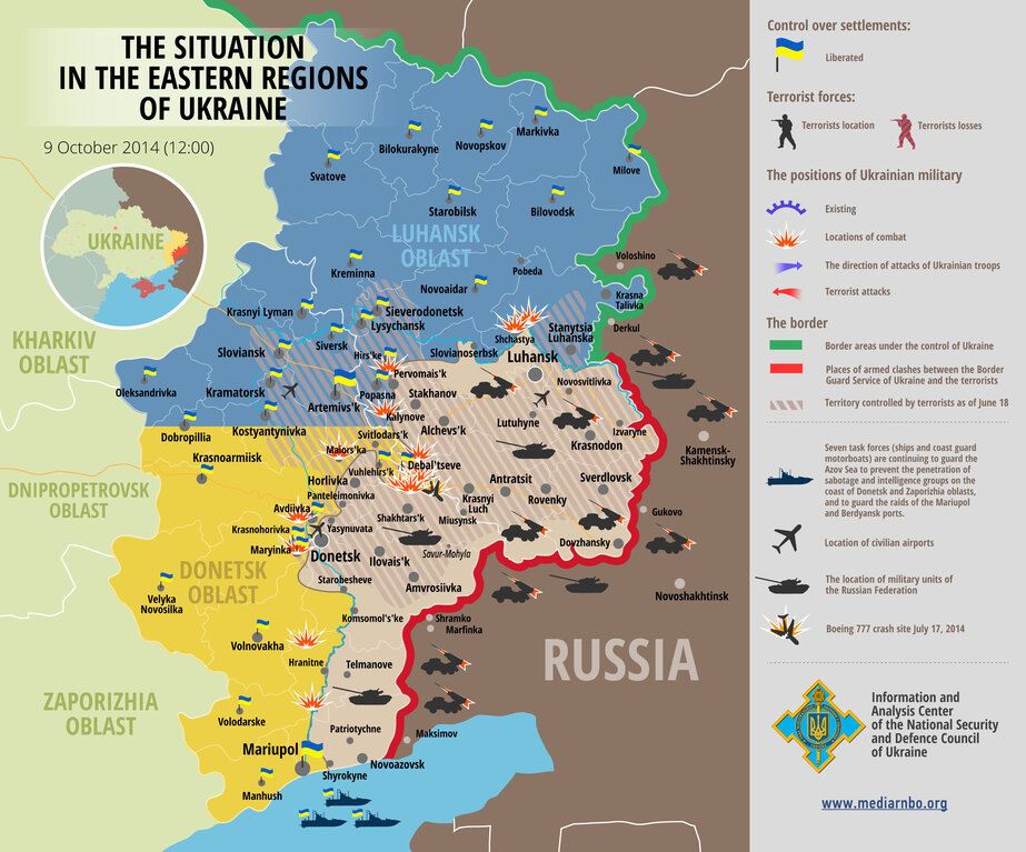 Путінських вояків замінюють на терористів з Росії: мапа зони АТО