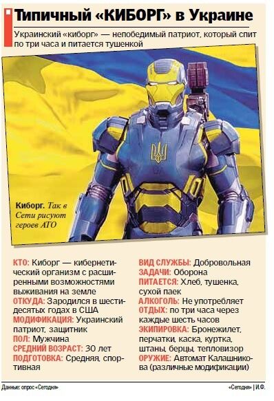 Составлен портрет типичного украинского "киборга". Инфографика
