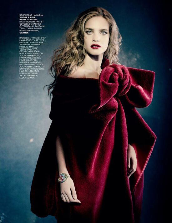 Наталья Водянова в рождественской сказке Vogue