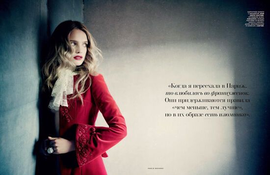 Наталья Водянова в рождественской сказке Vogue
