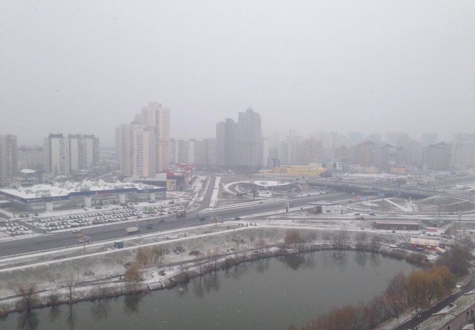 В Киеве выпал первый снег: опубликованы чарующие фото