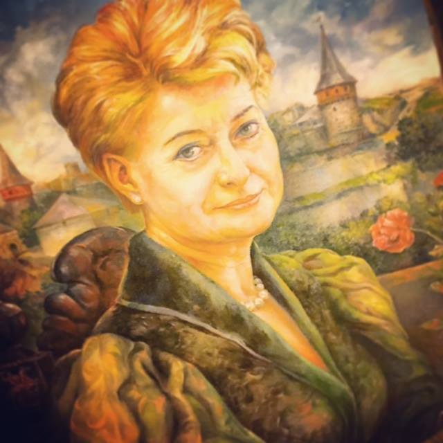 Український воїн подарував президенту Литви її ж портрет: опубліковано фото