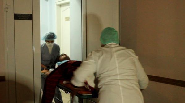 Опубликовано видео из больницы с пострадавшими при взрыве возле школы в Донецке