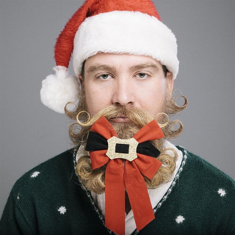 Рождественские украшения для бороды – новый модный тренд 