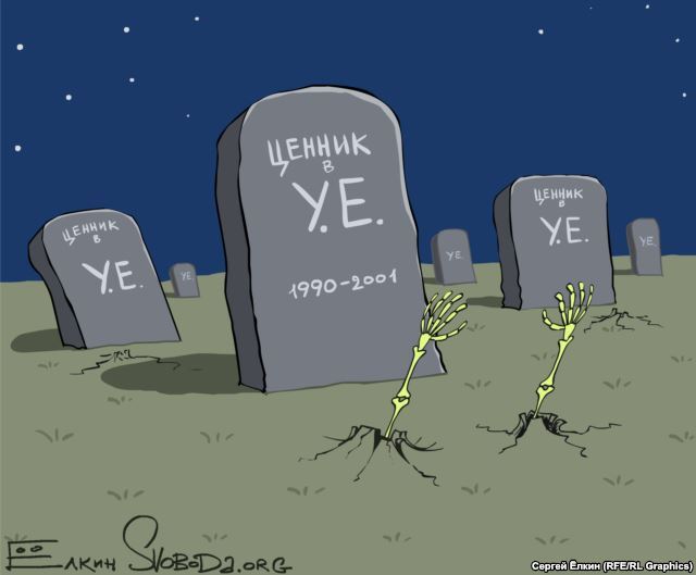 Девальвация рубля в анекдотах и карикатурах