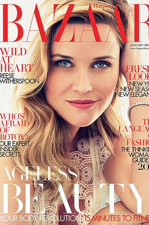 Блондинка в законе Риз Уизерспун в британском Harper’s Bazaar