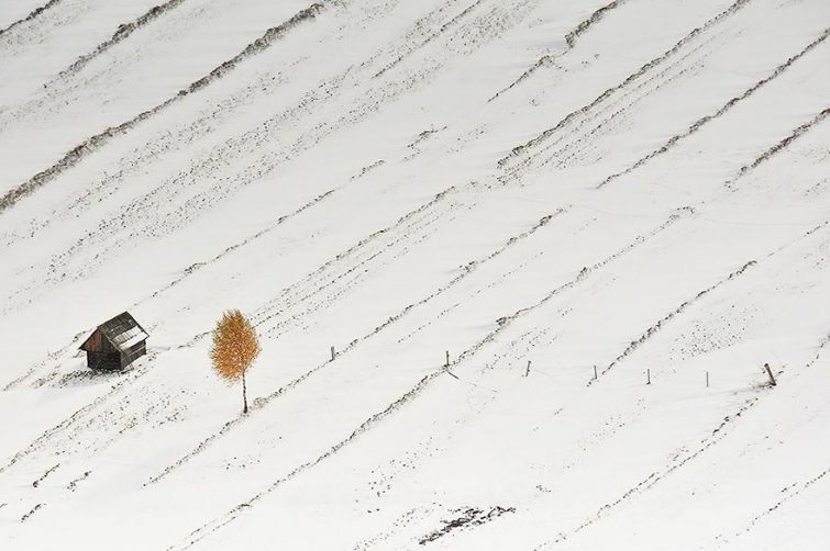 25 одиноких домов среди волшебной красоты зимних пейзажей