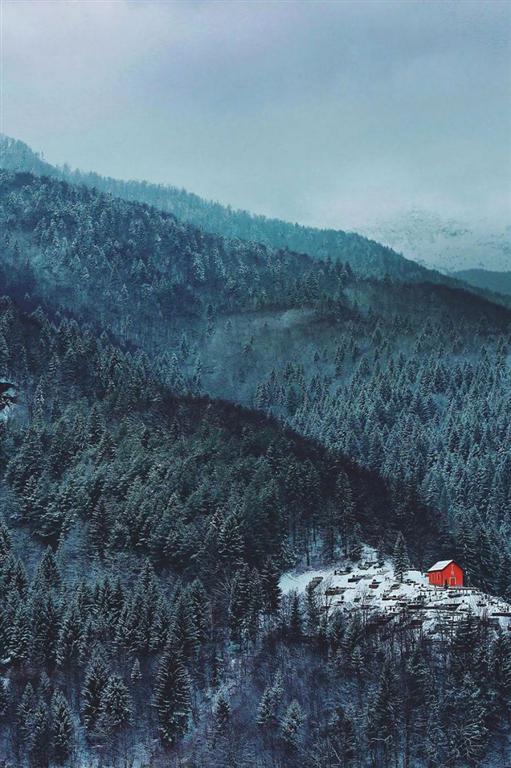 25 одиноких домов среди волшебной красоты зимних пейзажей