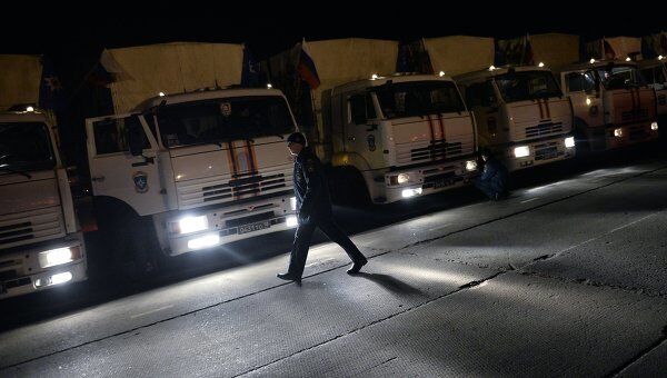 Уже в пути: грузовики девятого "гумконвоя" для Донбасса едут в Ростов