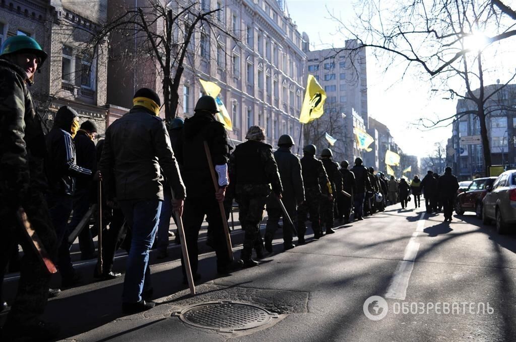 Столкновения в центре Киева. Фоторепортаж