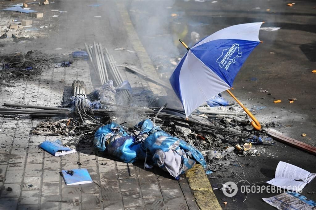 Столкновения в центре Киева. Фоторепортаж