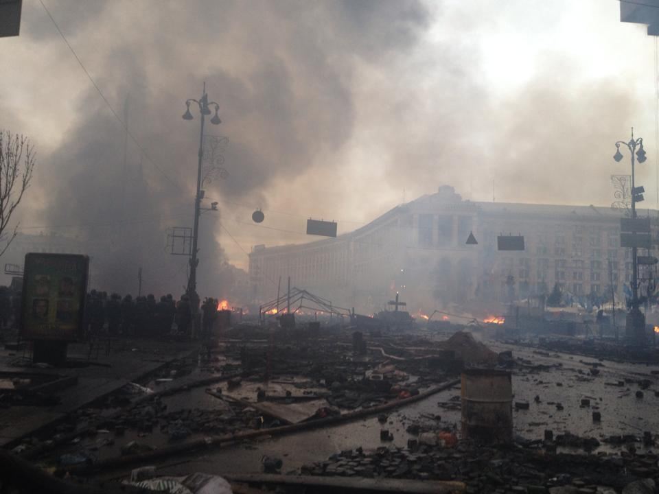 Київ 19 лютого. Гнітючі фото очевидців