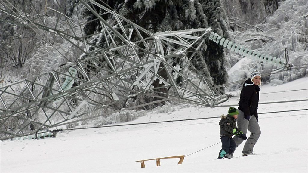Сильнейший ледяной дождь обрушился на Словению