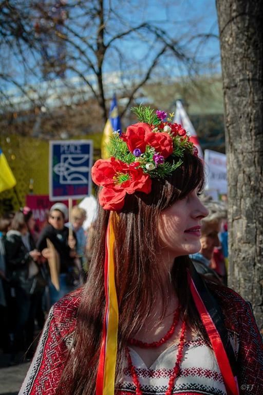 Украинцы Франции протестовали в Париже против агрессии РФ в Крыму