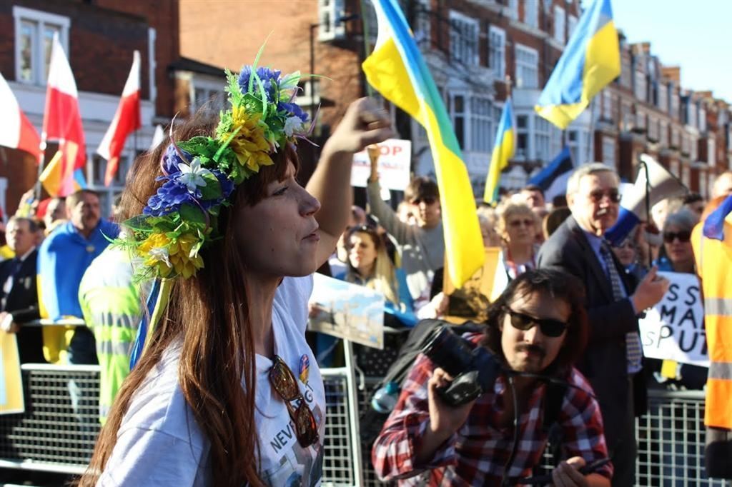 В Лондоне 10 тыс. человек митинговали против агрессии Путина в Украине