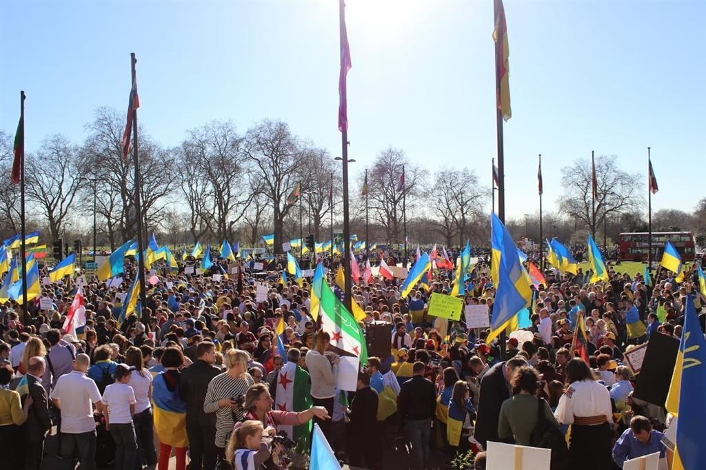 В Лондоне 10 тыс. человек митинговали против агрессии Путина в Украине