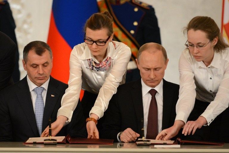 Подписание договора о присоединении Крыма к России